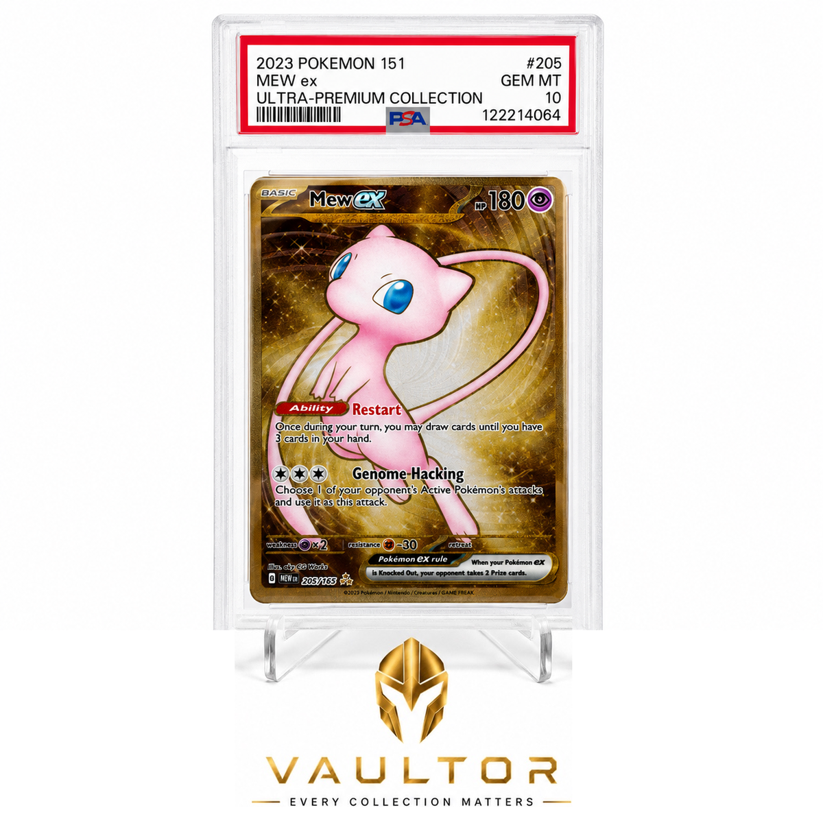 2023 Pokémon 151 Mew ex – Ultra-Premium Collection Metal Card – PSA 10