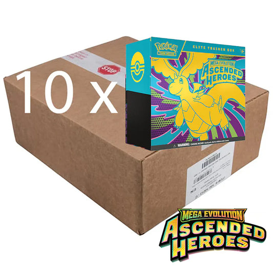 Pokemon Mega Evolution Ascended Heroes Elite Trainer Box Sealed Case ( 10 etb )