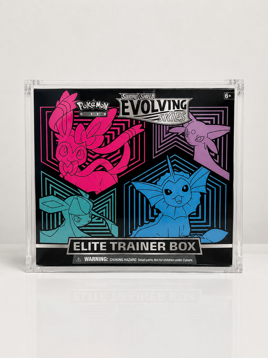 Pokémon TCG: Sword & Shield – Evolving Skies Elite Trainer Box (Acrylic Case Included)