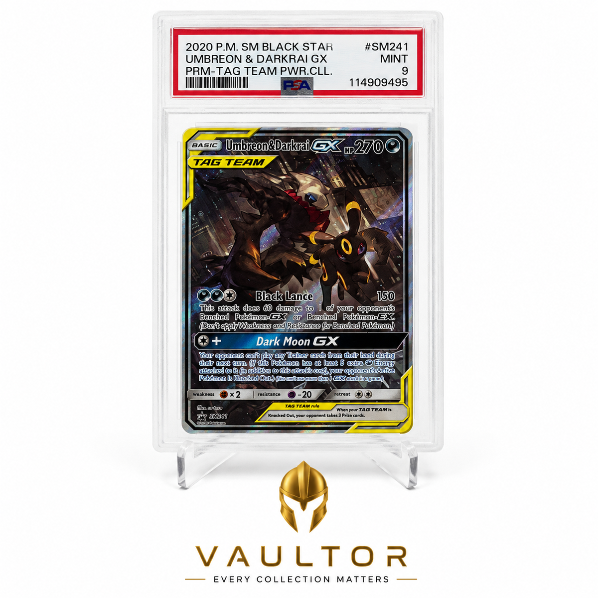 2019 Pokémon Umbreon & Darkrai GX Tag Team – PSA 9